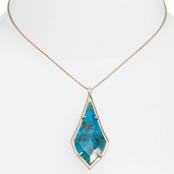 Kendra Scott Aqua Apatite Damon necklace NWT - Picture 7 of 7